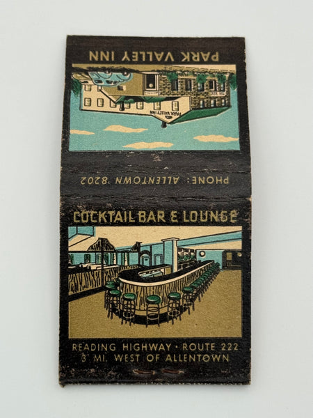 "Park Valley Inn" Allentown, PA Vintage Feature Matchbook