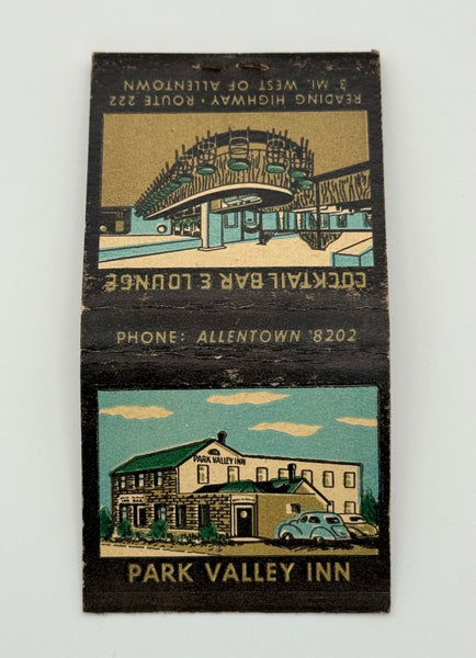 "Park Valley Inn" Allentown, PA Vintage Feature Matchbook