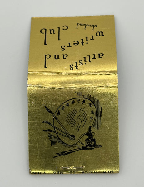 "Artist and Writers Club" Cleveland, OH Vintage Feature Matchbook