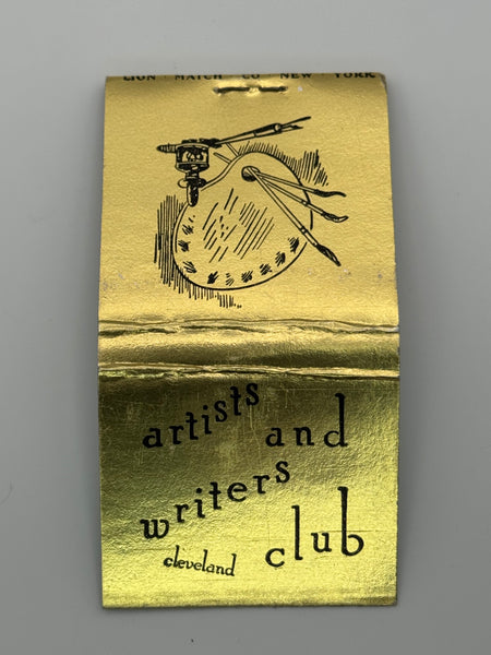"Artist and Writers Club" Cleveland, OH Vintage Feature Matchbook
