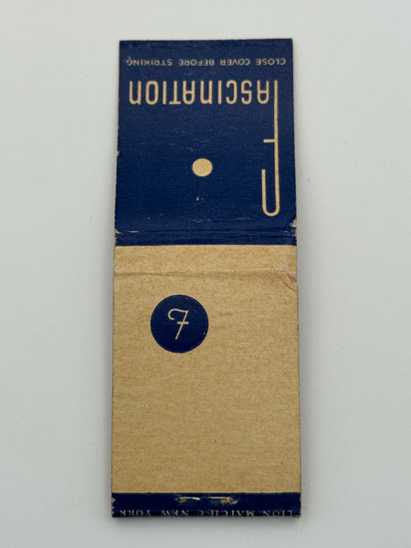 "Fascination" Vintage Feature Matchbook