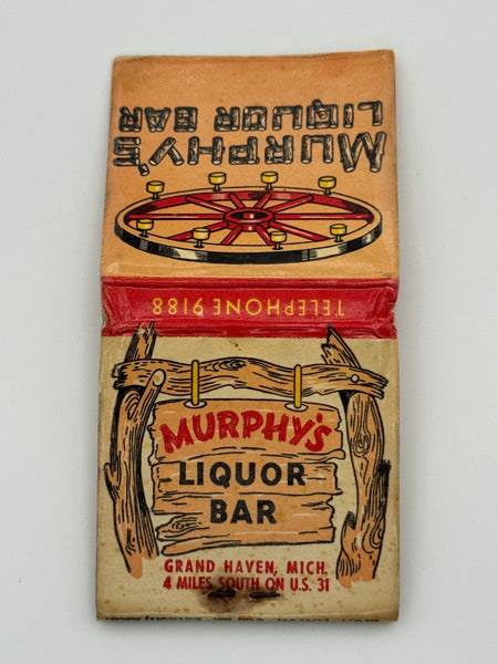 "Murphy’s Liquor Bar" Grand Haven, MI Vintage Feature Matchbook