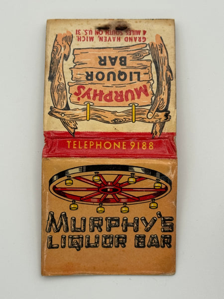 "Murphy’s Liquor Bar" Grand Haven, MI Vintage Feature Matchbook