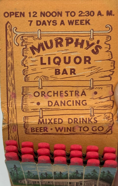 "Murphy’s Liquor Bar" Grand Haven, MI Vintage Feature Matchbook