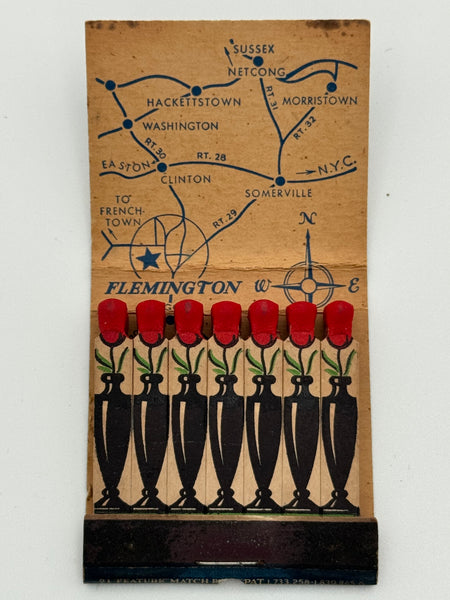 "Fulper Pottery Co. -Makers of Stangl Pottery" Flemington, NJ Vintage Feature Matchbook