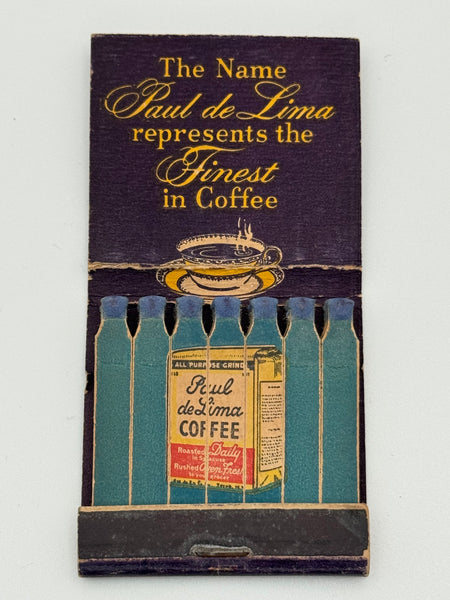 "Paul de Lima Coffee" Vintage Feature Matchbook