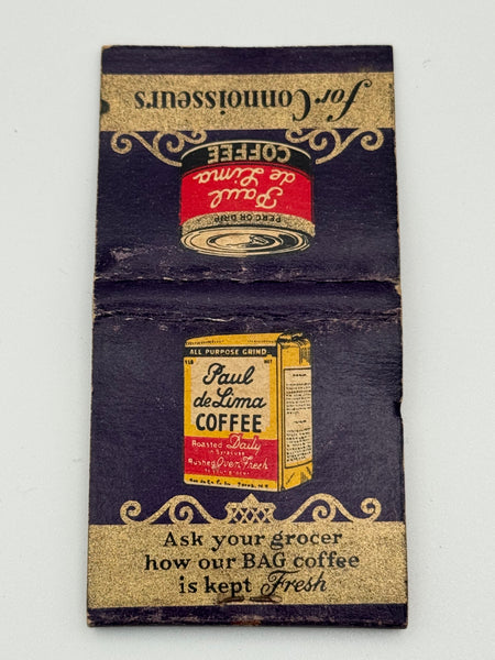 "Paul de Lima Coffee" Vintage Feature Matchbook