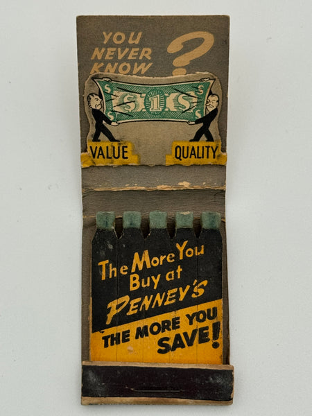 "Penney’s" Vintage" POP UP Feature Matchbook