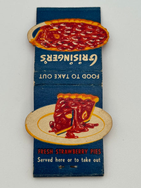 "Grisinger’s" Drive-Ins California Vintage Feature Matchbook -B