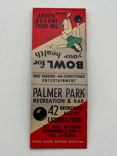 "Palmer Park Recreation & Bar" Los Angeles,CA Vintage Feature Matchbook