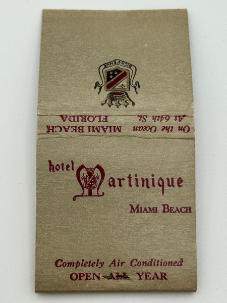 "Hotel Martinique" Miami Beach, FL Vintage Feature Matchbook -A