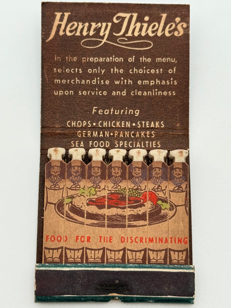 "Henry Thiele’s" Portland, OR Vintage Feature Matchbook