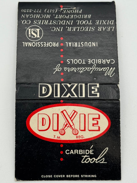 "Lear Siegler, Inc./ Dixie Tools" Bridgeport, MI Vintage Feature Matchbook
