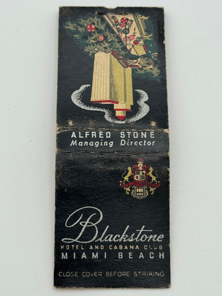 "Blackstone Hotel" Miami Beach, FL Vintage Feature Matchbook w/ a Pop-Up!