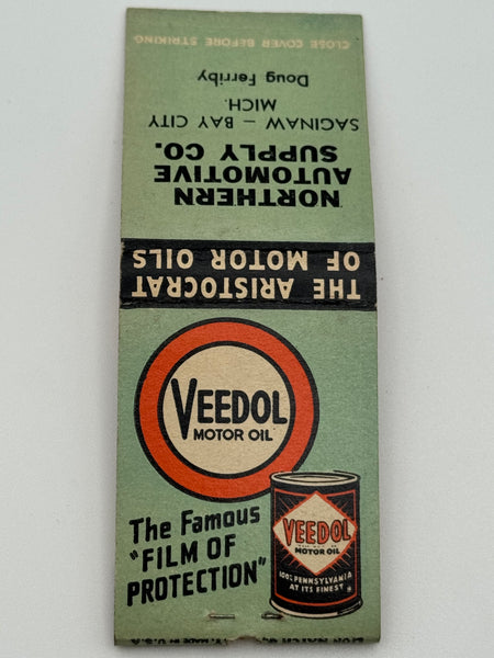 "Northern Automotive Supply Co." Saginaw, MI Vintage Feature Matchbook