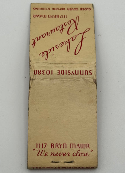 "Lakeside Restaurant" Vintage Feature Matchbook