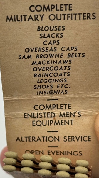 "Outdoor Military Stores" Columbus, OH Vintage Feature Matchbook