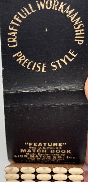 "Marty Walker" NYC, NY Vintage Feature Matchbook