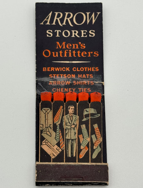 "Men’s Outfitter/ Arrow Stores" Phila, PA Vintage Feature Matchbook