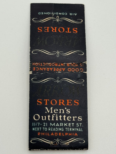 "Men’s Outfitter/ Arrow Stores" Phila, PA Vintage Feature Matchbook