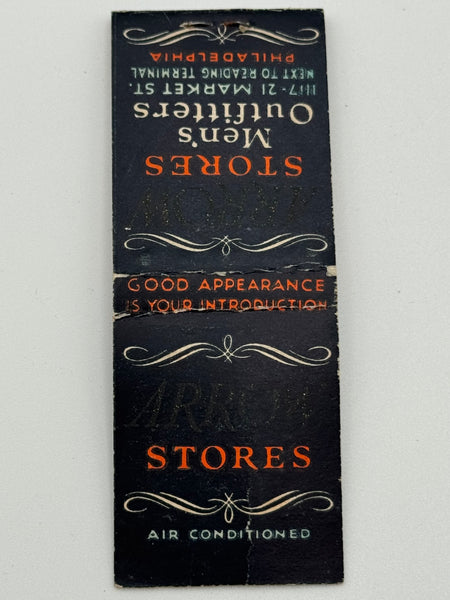 "Men’s Outfitter/ Arrow Stores" Phila, PA Vintage Feature Matchbook