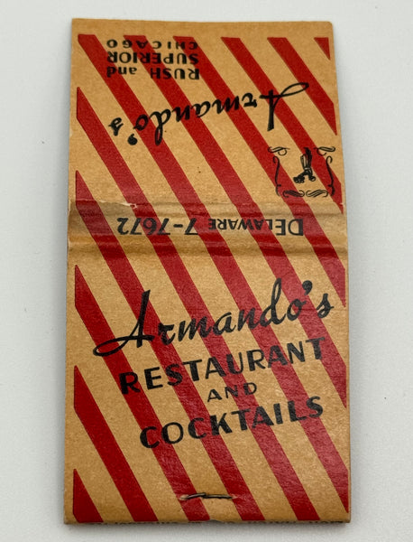 "Armando’s" Chicago, IL Vintage Feature Matchbook