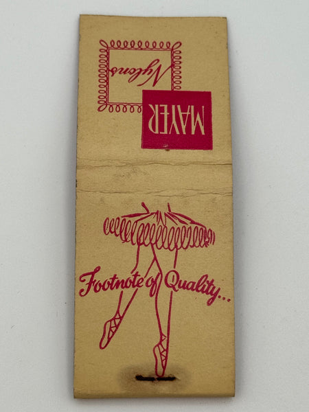 "Mayer Nylon’s" Vintage Feature Matchbook
