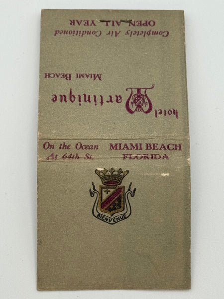 "Hotel Martíneique" Miami Beach, FL Vintage Feature Matchbook