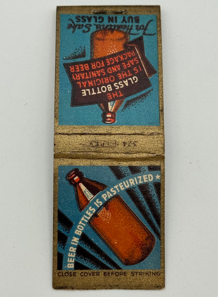 "Glass Bottle" Vintage Feature Matchbook