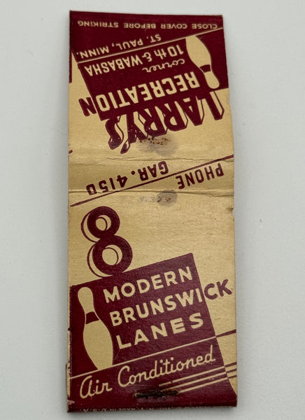 "Larry’s Recreation" St. Paul, Mn Vintage Feature Matchbook