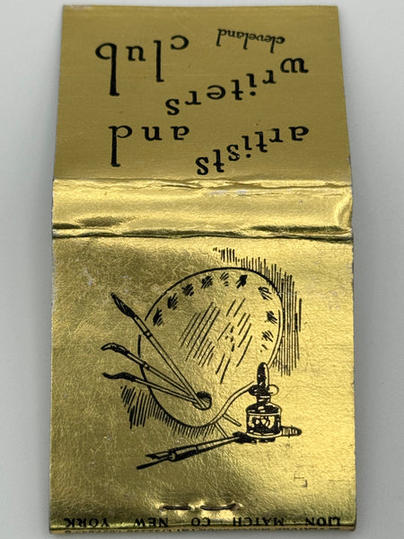 "Artists and Writers Club" Cleveland.OH Vintage Feature Matchbook