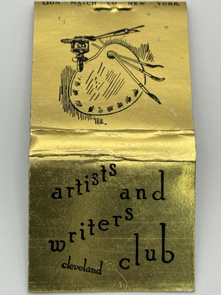 "Artists and Writers Club" Cleveland.OH Vintage Feature Matchbook