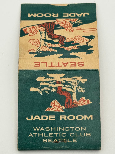 "Jade Room / Washington Athletic Club" Seattle, WA Vintage Feature Matchbook