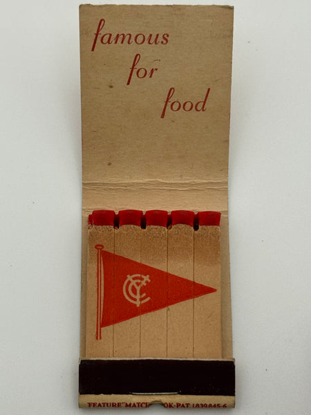 "Columbia Yacht Club" Vintage Feature Matchbook