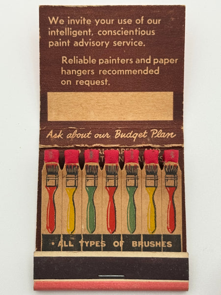 "California Paint Company" Burbank, CA Vintage Feature Matchbook