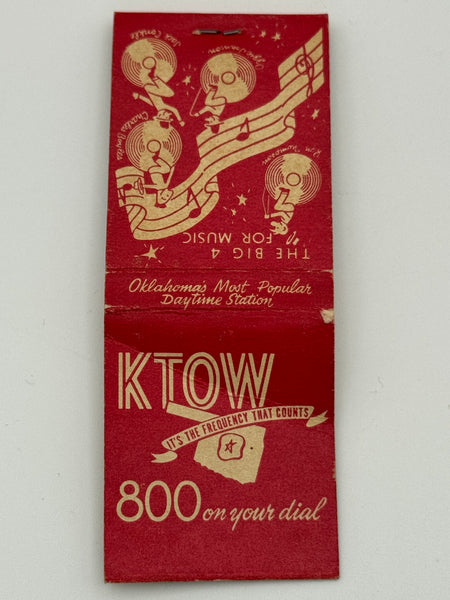 "KTOW" Oklahoma Vintage Feature Matchbook