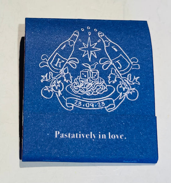 "Lake Como Italian Themed Wedding" Retro Feature Matchbook