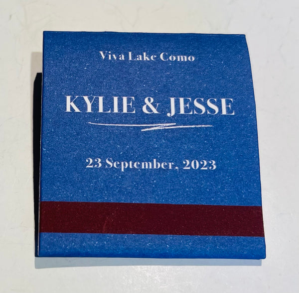"Lake Como Italian Themed Wedding" Retro Feature Matchbook