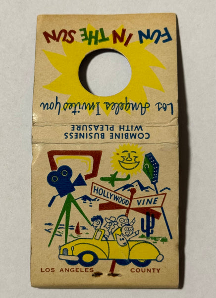 "Fun in the Sun - Los Angeles County Tourism" Vintage Knothole Feature Matchbook