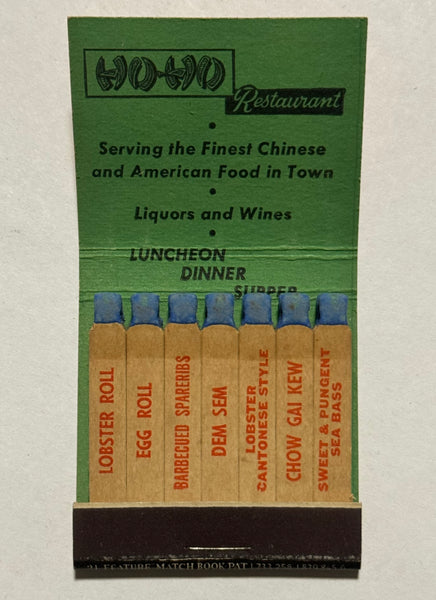 "Ho-Ho Restaurant" NYC, NY Vintage Feature Matchbook