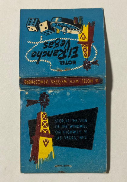 "Hotel El Rancho Vegas" Las Vegas, NV Vintage Feature Matchbook