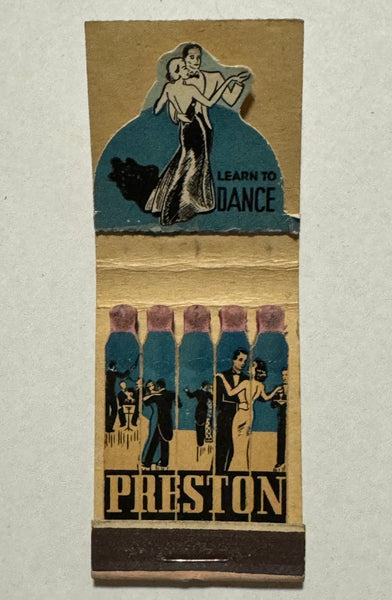 "Preston School of Ballroom Dancing" Los Angeles, CA Vintage Pop Up Display Feature Matchbook