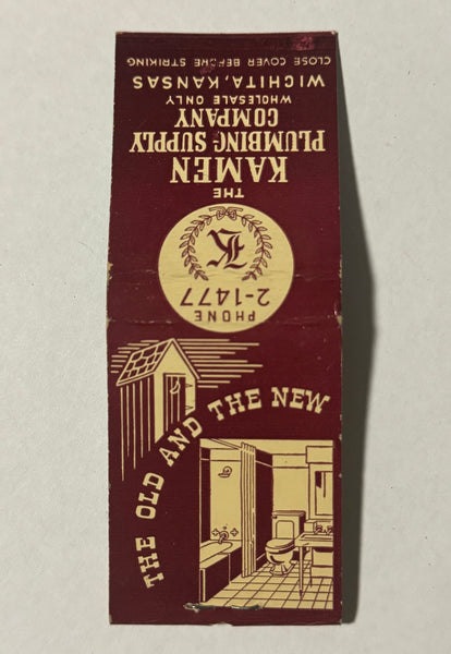 "Kamen Plumbing Supply" Wichita, KS Vintage Feature Matchbook