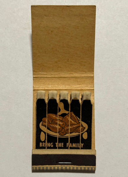 "Bill Buhl's Wishbone Restaurant and Lounge" Belleville, IL Vintage Feature Matchbook