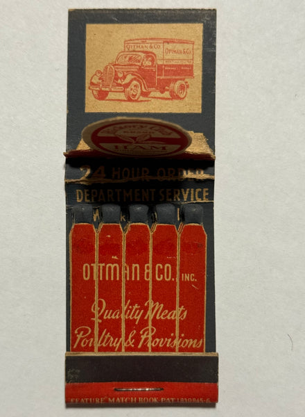 "Ottman & Co Inc." New York City, NY Vintage Feature Matchbook with a Pop-Up Display