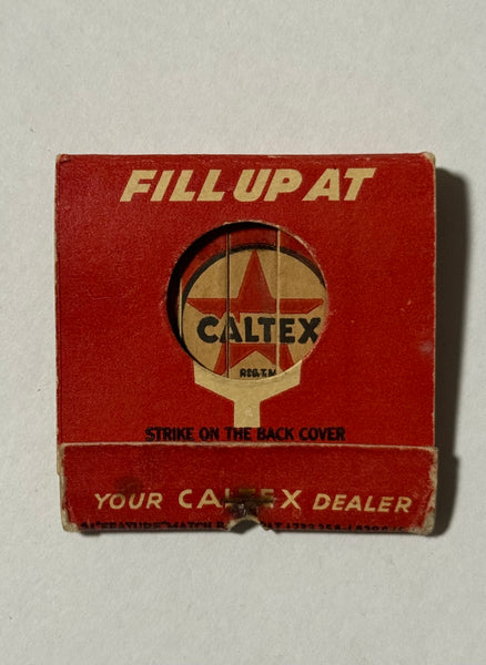 "Caltex" Petroliana Vintage Feature Matchbook w/ a Knot-Hole Cover
