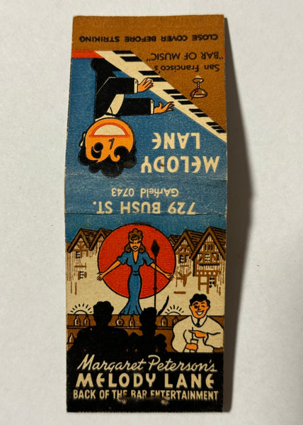 "Melody Lane Western" San Francisco, CA Vintage Feature Matchbook