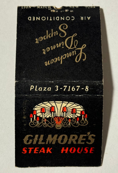 "Gilmore’s Steak House" New York, NY Vintage Feature Matchbook