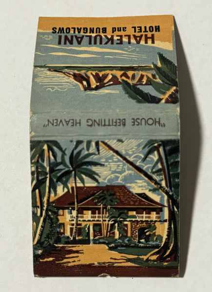 "Halekulani" Waikiki Beach, FL Vintage Feature Tiki Matchbook