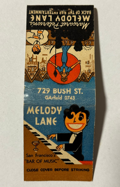 "Melody Lane Western" San Francisco, CA Vintage Feature Matchbook